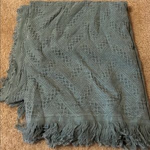 Muted Teal Throw Blanket